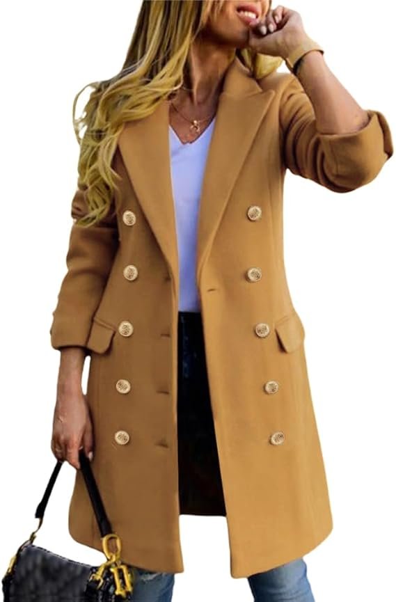 Camel Wool Coat IDEALSANXUN