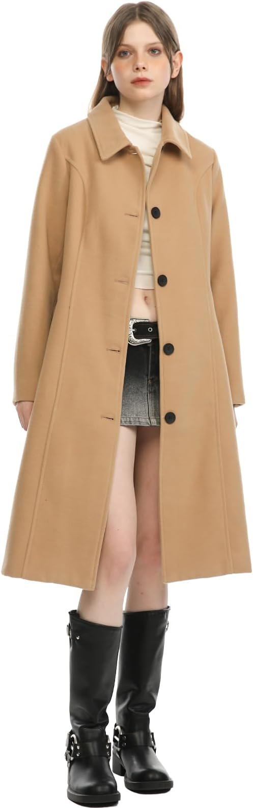 Simple Camel Coat Hacikis