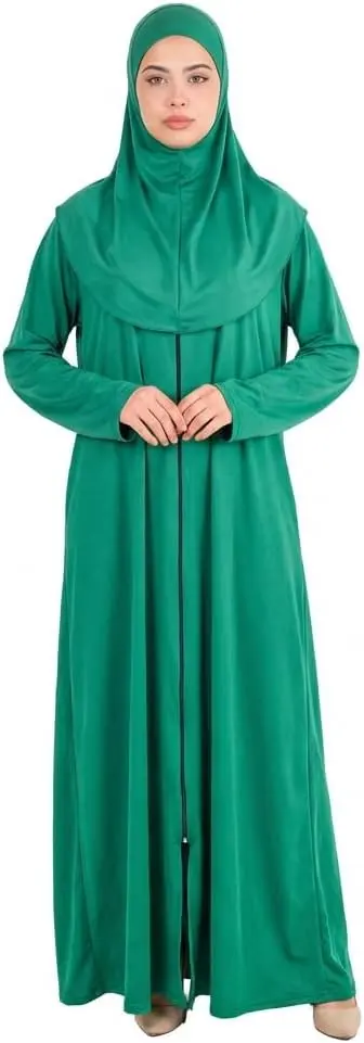 FIRASET zip-front prayer abaya for women